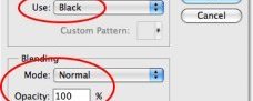 The Fill command dialog box in Photoshop. Image © 2008 Photoshop Essentials.com.