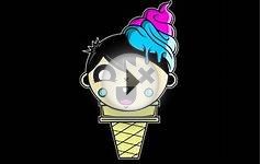 Rotten Ice Cream character design in Adobe Illustrator