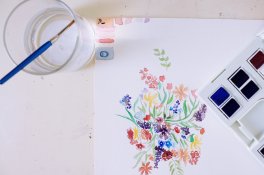Watercolor practice on cold pressed paper - Craftsy.com